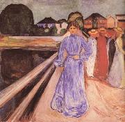 Edvard Munch Girl on the bridge oil